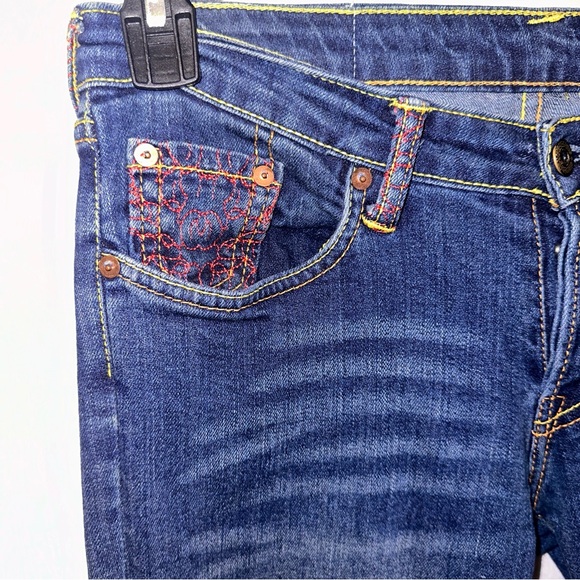 RMC Martin Ksohoh Jeans Size 27 Selvage Love Rose Embroidered Pockets Lot 1001 - Picture 6 of 14